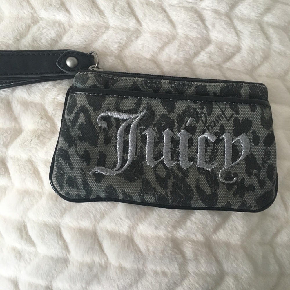 Juicy Couture leopard wristlet